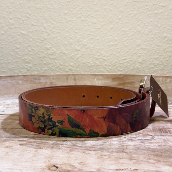 NWT Floral Pattern 100% Leather Belt | Patricia Nash | Size L - Picture 5 of 11